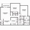 2 Bedroom, 2 Bathroom - 1,145 SF